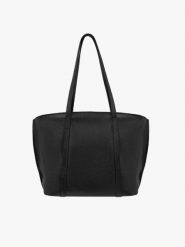 Czarna pojemna shopperka damska. Czarne shopper bag Ryłko, na ramię, duże, bez dodatków. Za 449.99 zł.