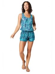 Ipanima Kombinezon w kolorze niebiesko-turkusowym rozmiar: 34/36. Niebieskie kombinezony damskie Ipanima, bez wzorów, sportowe, bez kołnierzyka, bez ramiączek. Za 78.99 zł.