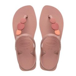 Klapki Havaianas Model Flash Urban Plus Kolor Rose. Czerwone klapki damskie Havaianas, bez wzorów, z gumy, bez obcasa, bez zapięcia. Za 109.99 zł.