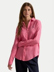 Polo Ralph Lauren Koszula 211970730504 Różowy Regular Fit. Czerwone koszule damskie Polo Ralph Lauren, xl, bez wzorów, ze lnu, bez kołnierzyka, bez ramiączek. Za 819.99 zł.