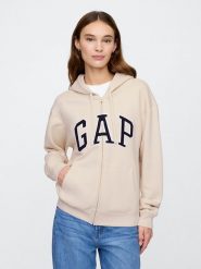 GAP Bluza w kolorze beżowym rozmiar: XS. Brązowe bluzy damskie GAP, xs, bez wzorów, bez kaptura. Za 101.45 zł.