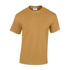 Ciężka Bawełniana Koszulka Unisex Dla Dorosłych. Żółte bluzki damskie GILDAN, xl, bez wzorów, z bawełny, sportowe, bez kołnierzyka, bez ramiączek. Za 30.99 zł.