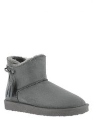 ISLAND BOOT Botki zimowe "Cullen" w kolorze antracytowym rozmiar: 38. Czarne botki damskie Island Boot, na zimę, z materiału, bez obcasa, na platformie, bez zapięcia. Za 127.35 zł.