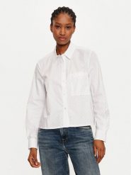 OUI Koszula 89529 1340707 Biały Regular Fit. Białe koszule damskie Oui, bez wzorów, z bawełny, bez kołnierzyka, bez ramiączek. Za 309.99 zł.