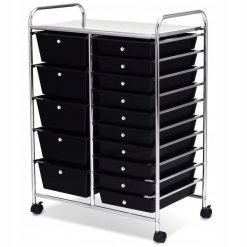 Szafka organizer z szufladami na kółkach. Akcesoria do wózków Costway. Za 307.00 zł.