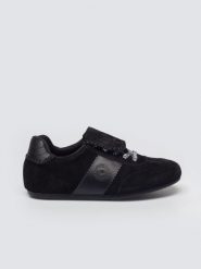 Sneakersy damskie ze skóry naturalnej czarne TT274688 906. Czarne obuwie sportowe damskie Big Star, ze skóry, bez zapięcia, trekkingowe. Za 289.99 zł.