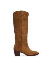 LAUREN RALPH LAUREN Kozaki 802P12042002 Brązowy. Brązowe kozaki damskie Lauren Ralph Lauren, bez obcasa, na słupku, bez zapięcia. Za 1,499.00 zł.