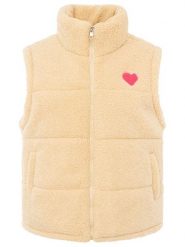 Zwillingsherz Kamizelka w kolorze żółtym rozmiar: L/XL. Żółte kamizelki damskie Zwillingsherz, l, z aplikacjami, bez kaptura. Za 164.95 zł.