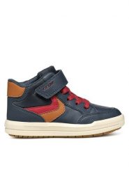 Geox Sneakersy J Arzach Boy J464AA 054FU CF46N D Granatowy. Niebieskie buty sportowe chłopięce Geox, ze skóry, bez zapięcia. Za 199.99 zł.
