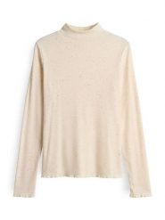 OPUS Koszulka "Suhanna" w kolorze beżowym rozmiar: 40. Brązowe bluzki damskie Opus, bez wzorów, bez kołnierzyka, bez ramiączek. Za 86.99 zł.