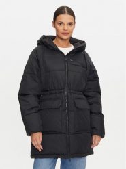Tommy Jeans Płaszcz zimowy Vail DW0DW18842 Czarny Regular Fit. Czarne kurtki damskie Tommy Jeans, na zimę, s, bez wzorów, z jeansu, bez kaptura. Za 1,199.00 zł.