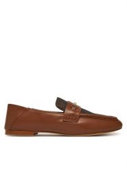 MICHAEL Michael Kors Mokasyny Lena Loafer 40S5LEFP2B Brązowy. Brązowe mokasyny damskie MICHAEL Michael Kors, ze lnu, bez obcasa. Za 499.99 zł.