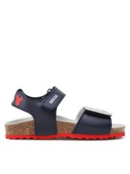 Geox Sandały B Sandal Chalki Boy B152QC000BCC4084 S Granatowy. Niebieskie sandały chłopięce Geox, ze skóry, bez zapięcia. Za 139.99 zł.