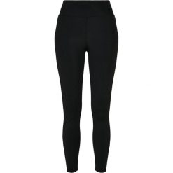 Damskie Legginsy Z Wysokimi Stanami Z Błyszczącym Paskiem. Brązowe legginsy damskie Urban Classics, xl, bez wzorów. Za 95.99 zł.