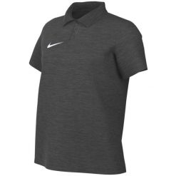 Koszulka damska Nike Dri-Fit Park 26 Polo. Szare bluzki damskie Nike, bez wzorów, z bawełny, bez kołnierzyka, bez ramiączek. Za 115.99 zł.