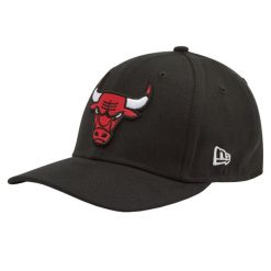 Czapka z daszkiem dla dorosłych 9FIFTY Chicago Bulls Stretch Snap Cap. Czarne czapki z daszkiem damskie New Era, bez wzorów, z bawełny. Za 149.99 zł.