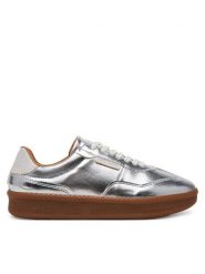 Steve Madden Sneakersy Euphoria SM11003591 Srebrny. Szare obuwie sportowe damskie Steve Madden, ze skóry, bez zapięcia. Za 369.99 zł.