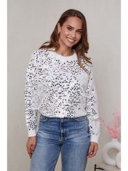 Soft Cashmere Sweter w kolorze białym rozmiar: 34/36. Białe swetry klasyczne damskie Soft Cashmere, bez kołnierzyka. Za 145.26 zł.