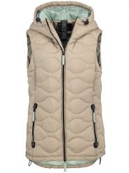 Sublevel Kamizelka pikowana w kolorze beżowym rozmiar: L. Brązowe kamizelki damskie Sublevel, l, bez wzorów, bez kaptura. Za 187.96 zł.