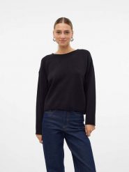 Vero Moda Sweter "Gold" w kolorze czarnym rozmiar: XL. Czarne swetry klasyczne damskie Vero Moda, xl, ze splotem, bez kołnierzyka. Za 105.63 zł.