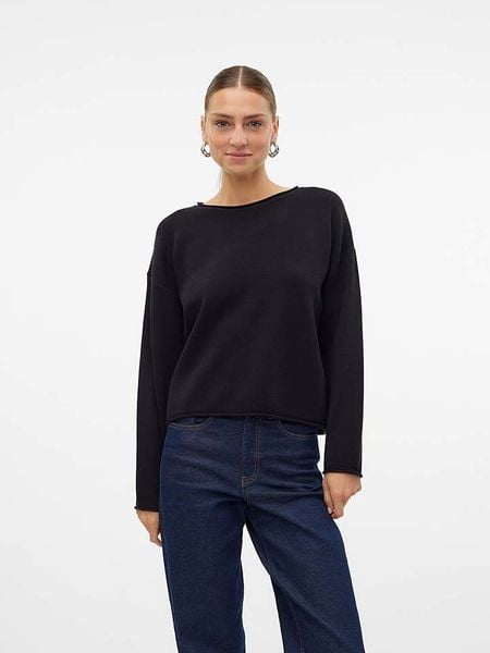 Vero Moda Sweter "Gold" w kolorze czarnym rozmiar: L. Czarne swetry klasyczne damskie Vero Moda, l, ze splotem, bez kołnierzyka. Za 104.99 zł.