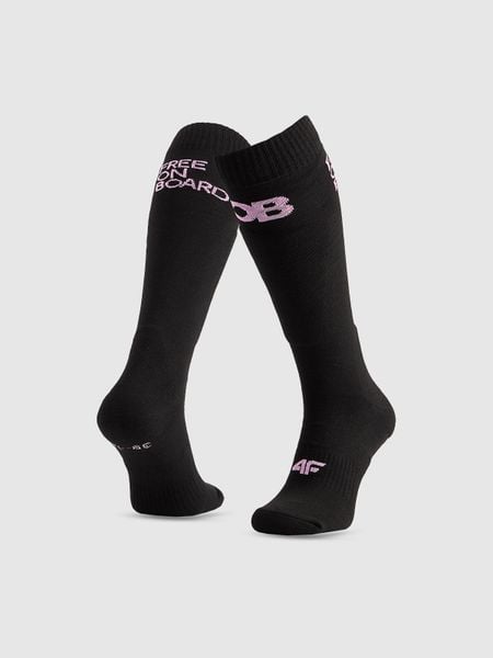 4F Skarpety snowboardowe damskie - czarne 35-38. Czarne skarpetki damskie 4F, bez wzorów, prążkowane. Za 69.99 zł.