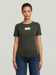 G-Star Koszulka w kolorze khaki rozmiar: S. Brązowe bluzki damskie G-Star, s, bez wzorów, z bawełny, retro, bez kołnierzyka, bez ramiączek. Za 96.60 zł.