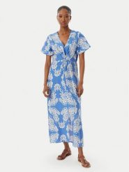LOLA CASADEMUNT Sukienka letnia LS2616137 Niebieski Regular Fit. Niebieskie sukienki damskie LOLA CASADEMUNT, bez wzorów, z wiskozy, bez ramiączek. Za 543.99 zł.