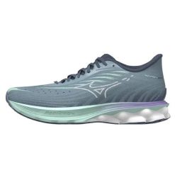 Damskie buty do biegania Mizuno Wave Skyrise 6. Niebieskie obuwie sportowe damskie Mizuno, bez zapięcia, do biegania, mizuno wave. Za 518.50 zł.