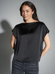 OPUS Bluzka "Festiva" w kolorze czarnym rozmiar: 36. Czarne bluzki damskie Opus, bez wzorów, bez kołnierzyka, bez ramiączek. Za 143.99 zł.