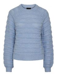 Pieces Sweter w kolorze błękitnym rozmiar: L. Niebieskie swetry klasyczne damskie Pieces, l, ze splotem, bez kołnierzyka. Za 70.24 zł.