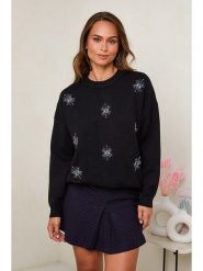 Soft Cashmere Sweter w kolorze czarnym rozmiar: 38/40. Czarne swetry klasyczne damskie Soft Cashmere, bez kołnierzyka. Za 140.86 zł.