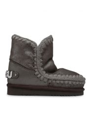 Mou Śniegowce Eskimo 18 With Rhinestones Logo Srebrny. Szare śniegowce damskie Mou, ze skóry. Za 1,219.00 zł.