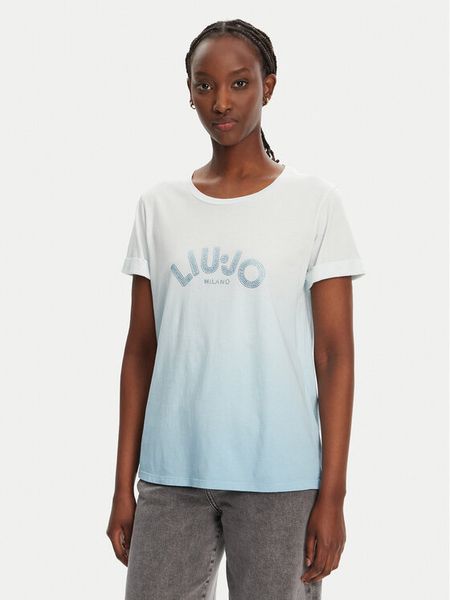 Liu Jo T-Shirt TA5267 JS923 M9112 Niebieski Regular Fit. Niebieskie t-shirty damskie Liu Jo, l, bez wzorów, z bawełny, bez kołnierzyka. Za 189.99 zł.