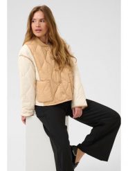 CULTURE Kurtka w kolorze jasnobrązowo-beżowym rozmiar: L. Brązowe kurtki damskie Culture, l, bez wzorów, bez kaptura. Za 173.99 zł.