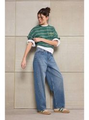 Trendyol Dżinsy - Baggy fit - w kolorze niebieskim rozmiar: 38. Niebieskie jeansy damskie Trendyol, z podwyższonym stanem. Za 100.52 zł.