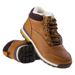 Buty Hi-Tec Ladivi Mid 92800287346 brązowe. Brązowe obuwie trekkingowe damskie z gumy, bez zapięcia. Za 255.67 zł.