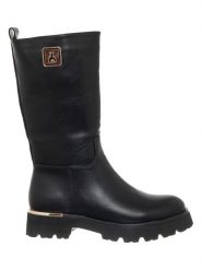 Patrizia Pepe Skórzane kozaki w kolorze czarnym rozmiar: 41. Czarne kozaki damskie Patrizia Pepe, na zimę, bez obcasa, bez zapięcia. Za 434.99 zł.