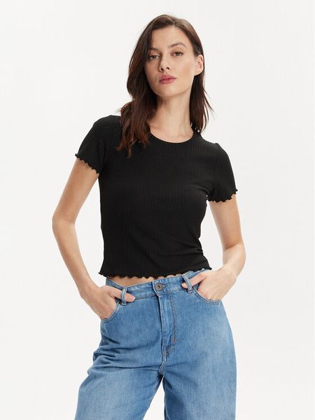 ONLY T-Shirt Emma 15201206 Czarny Regular Fit. Czarne t-shirty damskie Only, l, bez wzorów, z syntetyku, bez kołnierzyka. Za 49.99 zł.