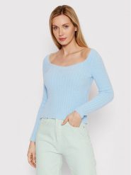 DeeZee Sweter Delaware AL002 Niebieski Regular Fit. Niebieskie swetry klasyczne damskie DeeZee, m, z syntetyku, bez kołnierzyka. W wyprzedaży za 79.99 zł.