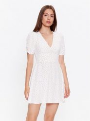 Glamorous Sukienka codzienna CK7065 Biały Slim Fit. Białe sukienki damskie Glamorous, bez wzorów, z syntetyku, bez ramiączek. Za 199.99 zł.