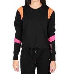 Bluza sportowa damska Fila Pita Cropped Crew W. Białe bluzy damskie Fila, m, bez wzorów, bez kaptura. Za 186.00 zł.