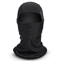 Czapka kominiarka pełna anty-UV oddychająca. Czarne czapki z daszkiem damskie ROCKBROS, na lato, bez wzorów, z materiału. Za 74.00 zł.