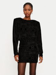PINKO Sukienka koktajlowa Bernieri 104482 A29H Czarny Regular Fit. Czarne sukienki damskie Pinko, bez wzorów, z syntetyku, wizytowe, bez ramiączek. Za 949.99 zł.