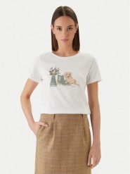 Barbour T-Shirt Brambles LTS0712WH11 Biały Regular Fit. Białe t-shirty damskie Barbour, bez wzorów, z bawełny, bez kołnierzyka. Za 169.99 zł.