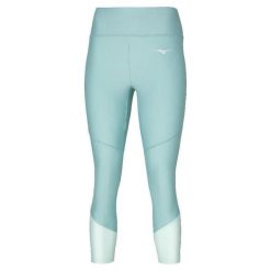 Damskie legginsy 3/4 Mizuno Impulse Core. Niebieskie legginsy damskie Mizuno, bez wzorów. Za 223.50 zł.