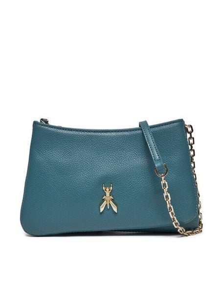 Patrizia Pepe Torebka 2B0103/L133-G592 Turkusowy. Niebieskie torebki wieczorowe damskie Patrizia Pepe, bez wzorów, ze skóry, bez dodatków. Za 1,009.00 zł.