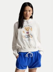 Polo Ralph Lauren Bluza 211A12745001 Biały Regular Fit. Białe bluzy damskie Polo Ralph Lauren, xl, bez wzorów, z bawełny, bez kaptura. Za 1,299.00 zł.