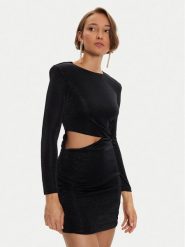 Simona Corsellini Sukienka koktajlowa A24CEAB052 Czarny Slim Fit. Czarne sukienki damskie SIMONA CORSELLINI, bez wzorów, z syntetyku, wizytowe, bez ramiączek. Za 619.99 zł.