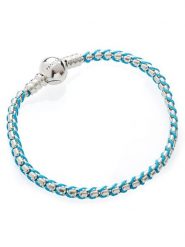 Pandora Srebrna bransoletka rozmiar: 19. Niebieskie bransoletki damskie Pandora, srebrne. Za 260.99 zł.